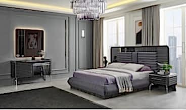 Asel Yatak Odası Takımı (Antrasit) 