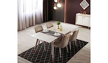 İnci Masa + 6 Sandalye 