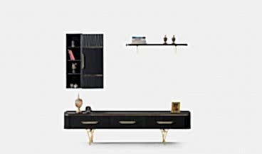 Almira Duvar Ünitesi (Siyah) 